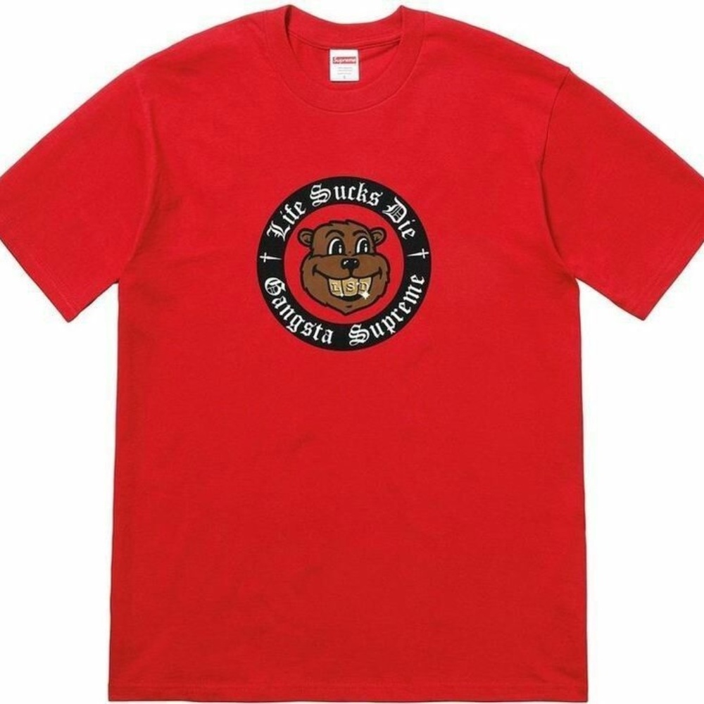 Supreme Life Sucks Die Gangsta Men's T-Shirt SS18 - Picture 1 of 2
